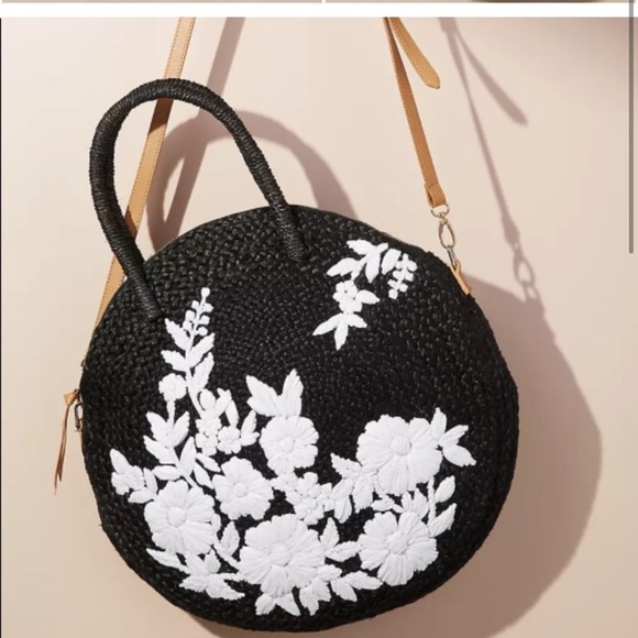 Anthropologie garden raffia crossbody NWT - Picture 2 of 10